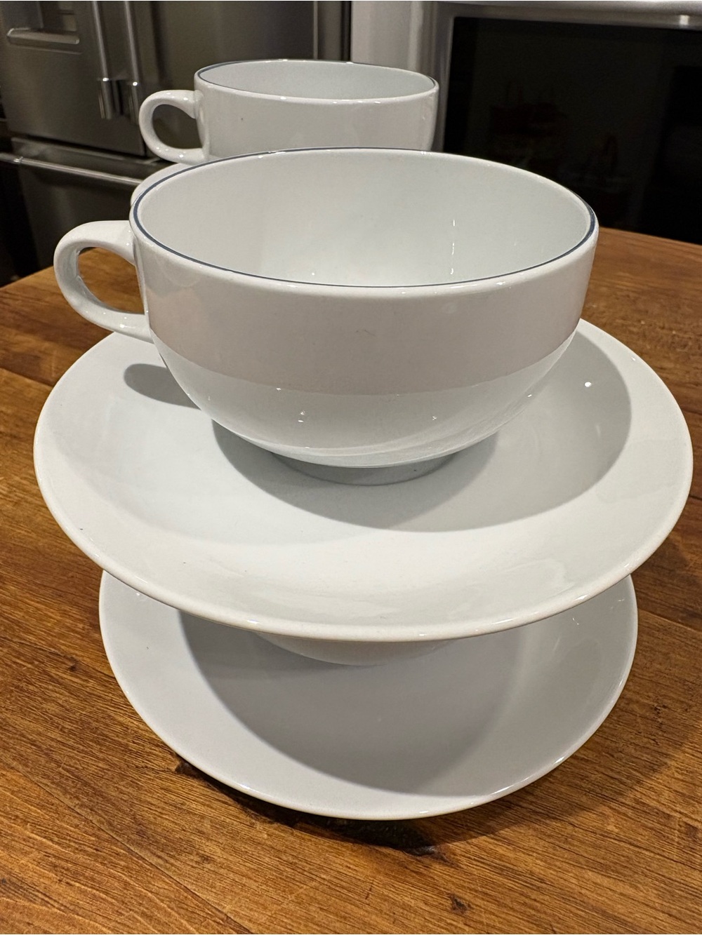 Royal Copenhagen Blue Line Coffee Cups and Saucer Set - Classic Home Dining